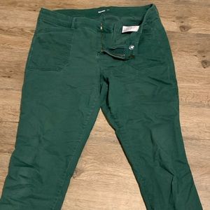 Green Capri work pants
